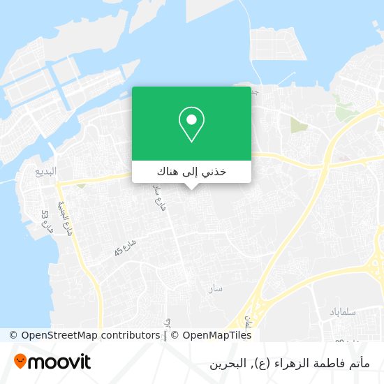 خريطة مأتم فاطمة الزهراء (ع)