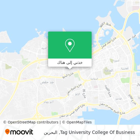 خريطة Tag University College Of Business