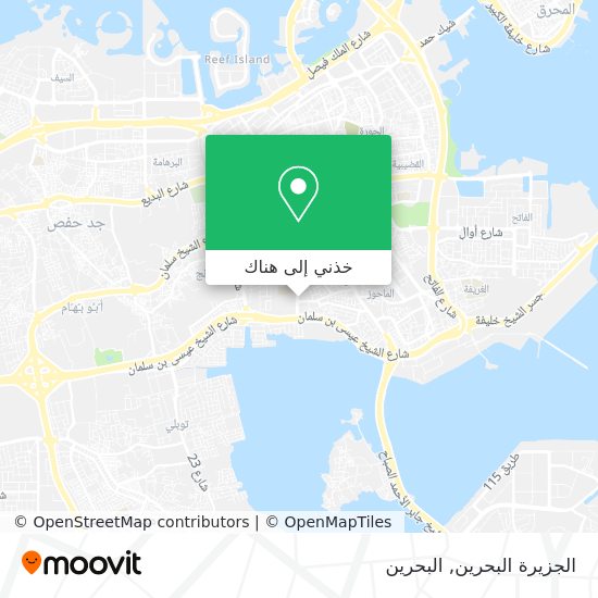 خريطة الجزيرة البحرين