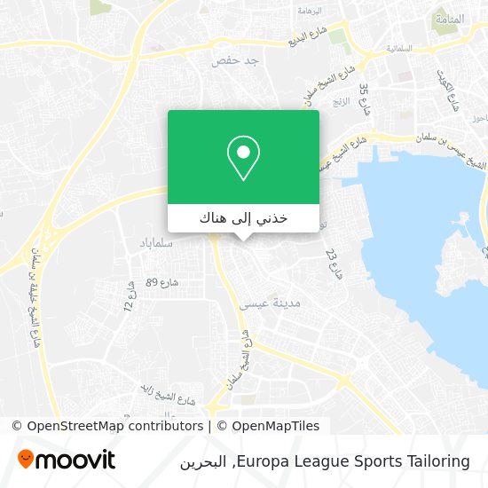 خريطة Europa League Sports Tailoring