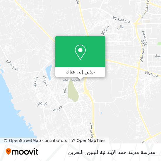 خريطة مدرسة مدينة حمد الإبتدائية للبنين