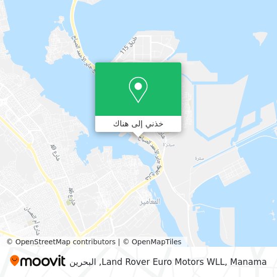 خريطة Land Rover Euro Motors WLL, Manama
