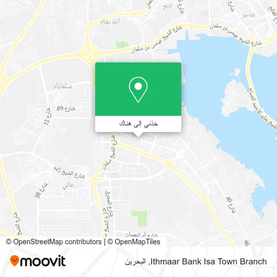 خريطة Ithmaar Bank Isa Town Branch
