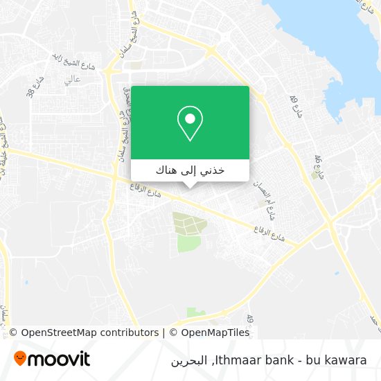 خريطة Ithmaar bank - bu kawara