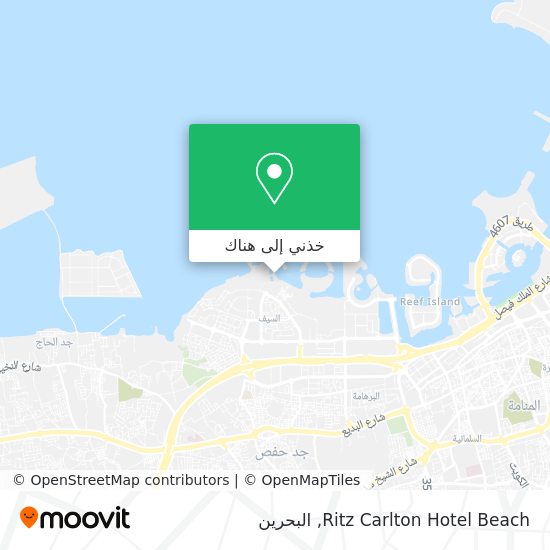 خريطة Ritz Carlton Hotel Beach