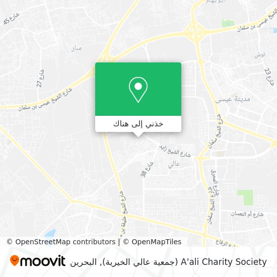 خريطة A'ali Charity Society (جمعية عالي الخيرية)