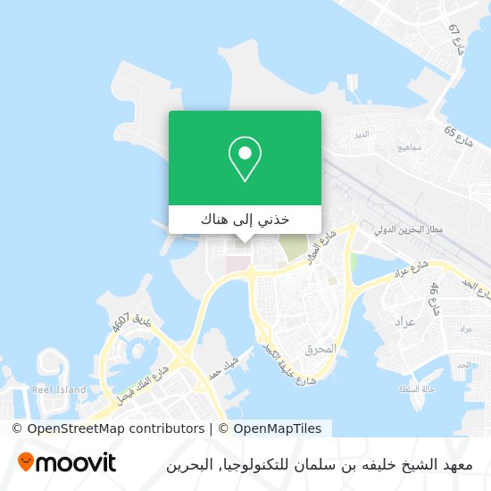 خريطة معهد الشيخ خليفه بن سلمان للتكنولوجيا