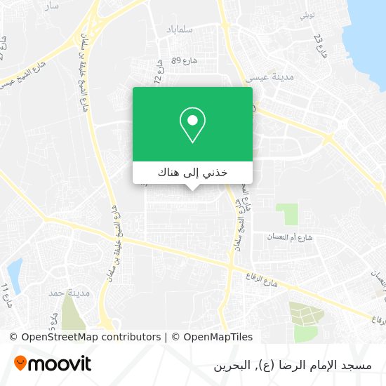 خريطة مسجد الإمام الرضا (ع)