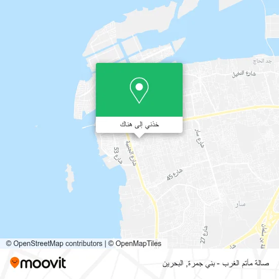 خريطة صالة مأتم الغرب - بني جمرة