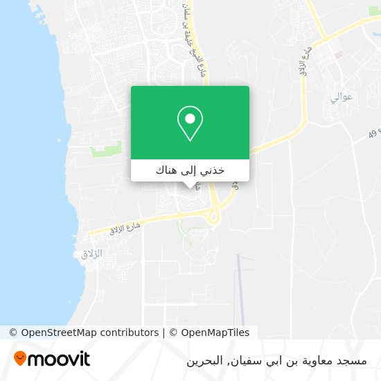 خريطة مسجد معاوية بن ابي سفيان