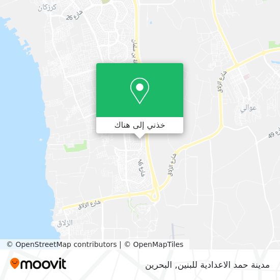 خريطة مدينة حمد الاعدادية للبنين