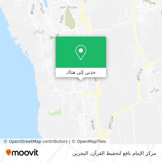 خريطة مركز الإمام نافع لتحفيظ القرآن