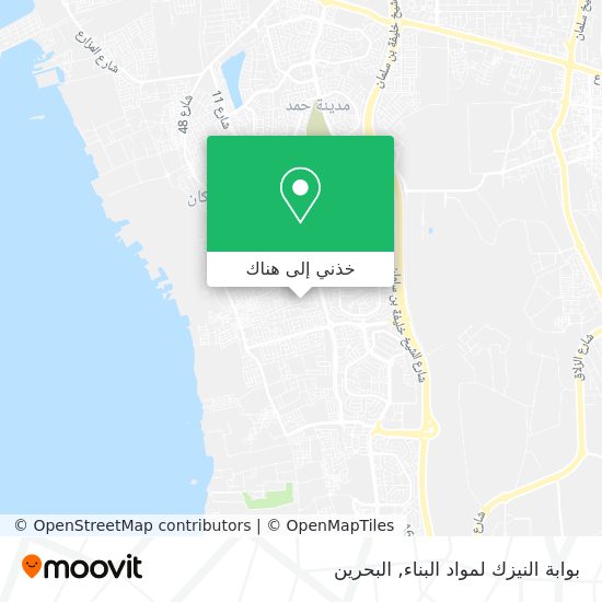 خريطة بوابة النيزك لمواد البناء