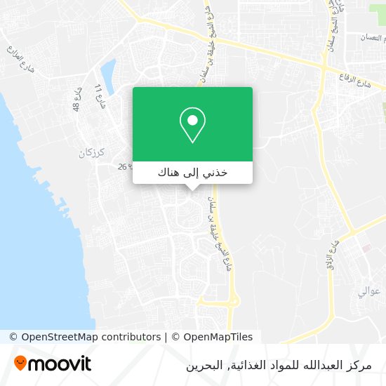 خريطة مركز العبدالله للمواد الغذائية