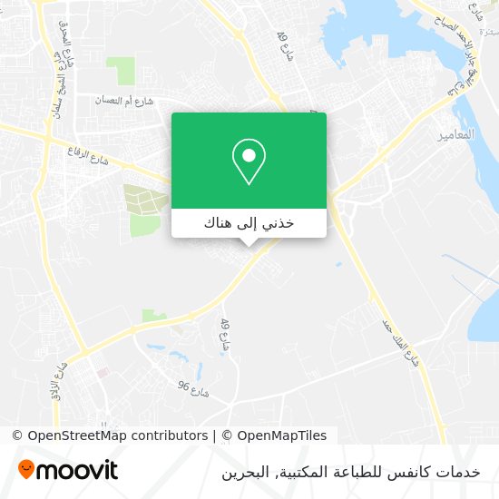 خريطة خدمات كانفس للطباعة المكتبية