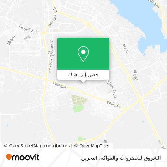 خريطة الشروق للخضروات والفواكه