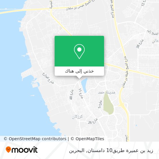 خريطة زيد بن عميرة طريق10 دامستان