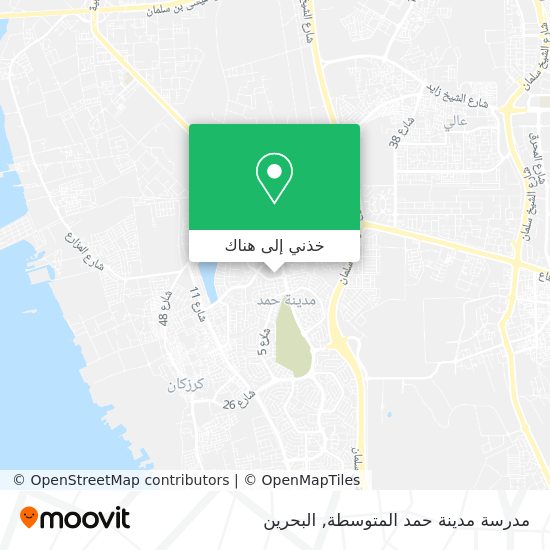 خريطة مدرسة مدينة حمد المتوسطة