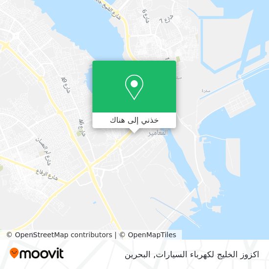 خريطة اكزوز الخليج لكهرباء السيارات