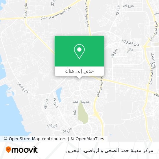 خريطة مركز مدينة حمد الصحي والرياضي