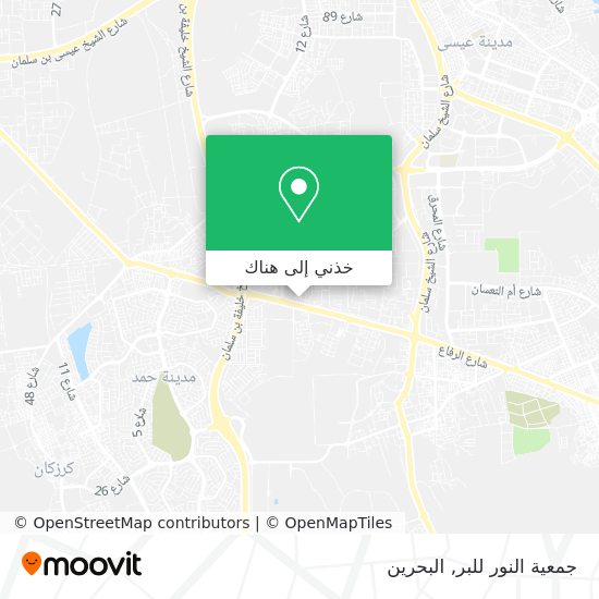 خريطة جمعية النور للبر
