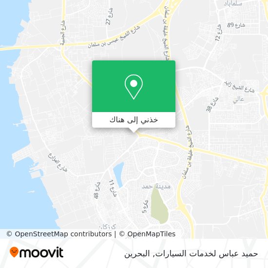 خريطة حميد عباس لخدمات السيارات