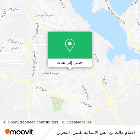 خريطة الامام مالك بن انس الابتدائية للبنين