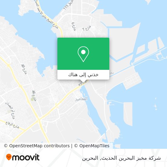 خريطة شركة مخبز البحرين الحديث