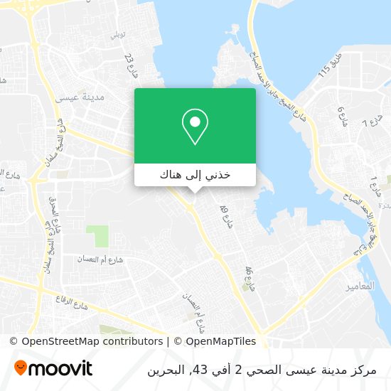 خريطة مركز مدينة عيسى الصحي 2 أفي 43