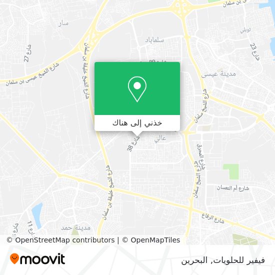 خريطة فيفير للحلويات