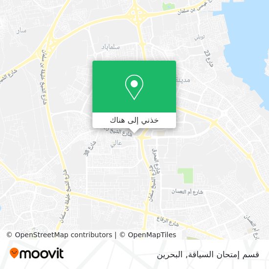 خريطة قسم إمتحان السياقة