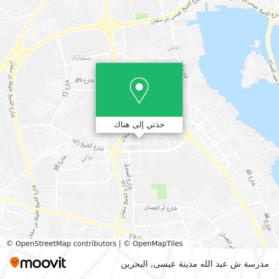 خريطة مدرسة ش عبد الله مدينة عيسى