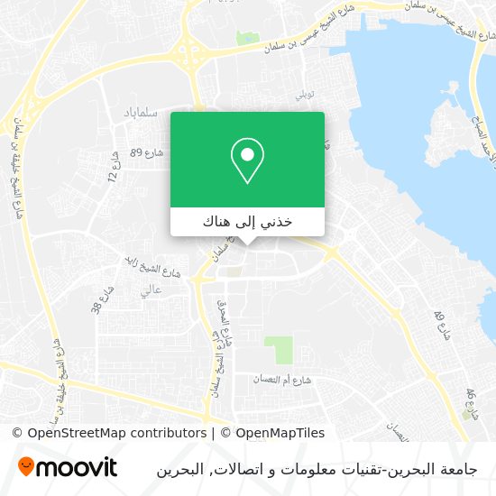 خريطة جامعة البحرين-تقنيات معلومات و اتصالات