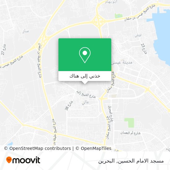 خريطة مسجد الامام الحسين