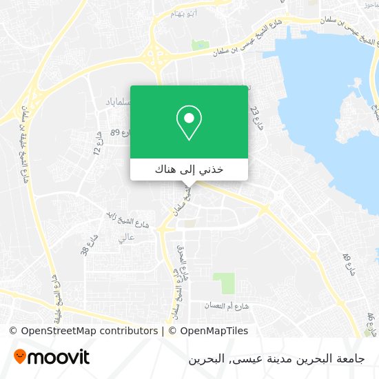 خريطة جامعة البحرين مدينة عيسى