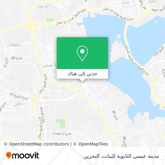 خريطة مدينة عيسى الثانوية للبنات