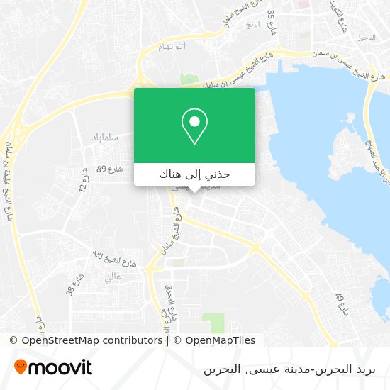خريطة بريد البحرين-مدينة عيسى
