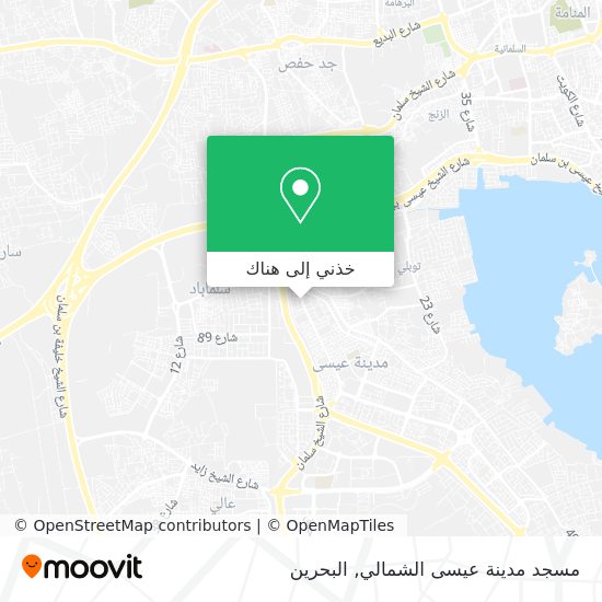 خريطة مسجد مدينة عيسى الشمالي
