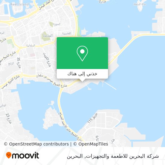 خريطة شركة البحرين للاطعمة والتجهيزات