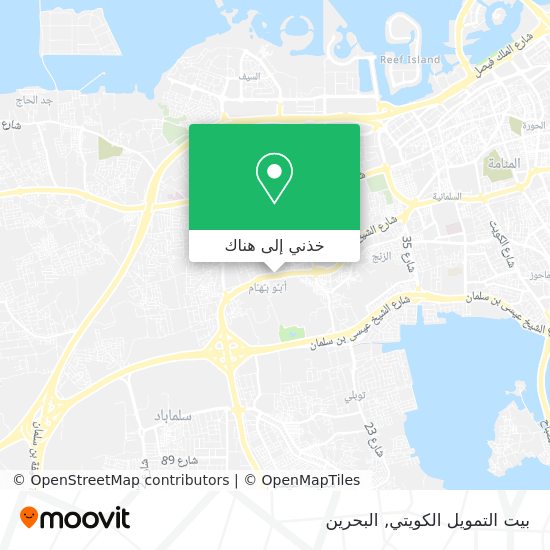 خريطة بيت التمويل الكويتي