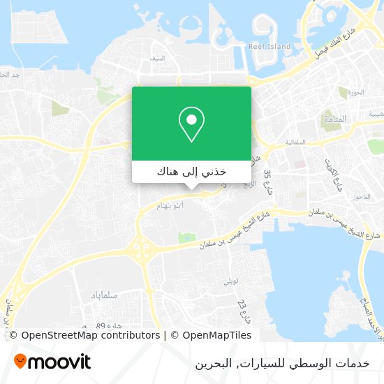 خريطة خدمات الوسطي للسيارات