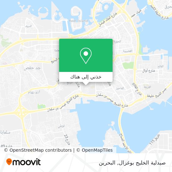خريطة صيدلية الخليج بوغزال