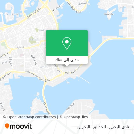 خريطة نادي البحرين للحدائق