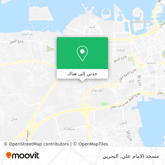 خريطة مسجد الامام علي