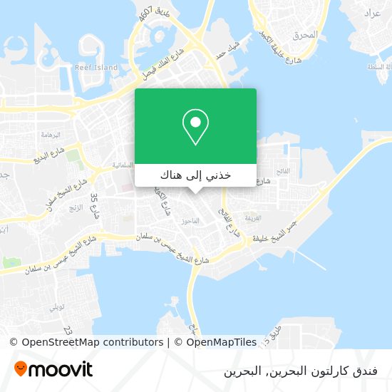 خريطة فندق كارلتون البحرين