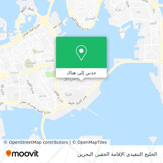 خريطة الخليج التنفيذي الإقامة الجفير