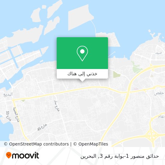خريطة حدائق منصور 1-بوابة رقم 3