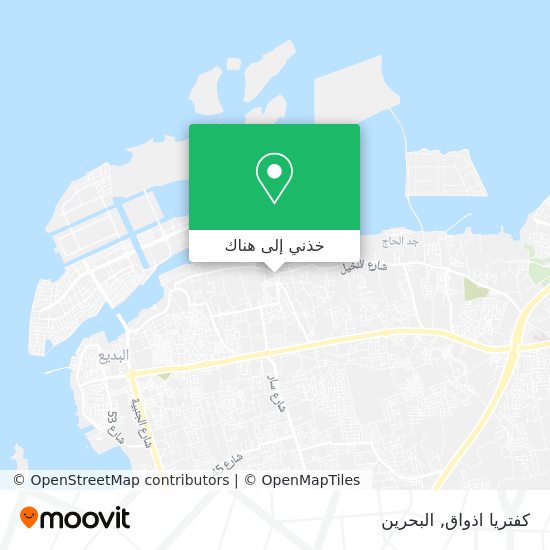 خريطة كفتريا اذواق