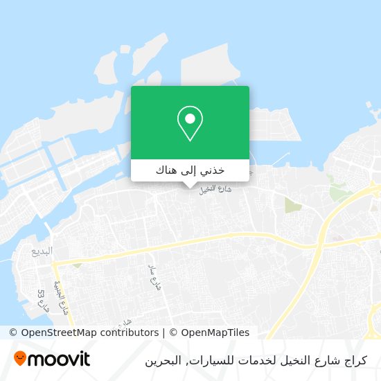 خريطة كراج شارع النخيل لخدمات للسيارات