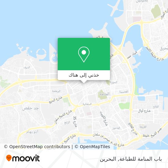 خريطة باب المنامة للطباعة